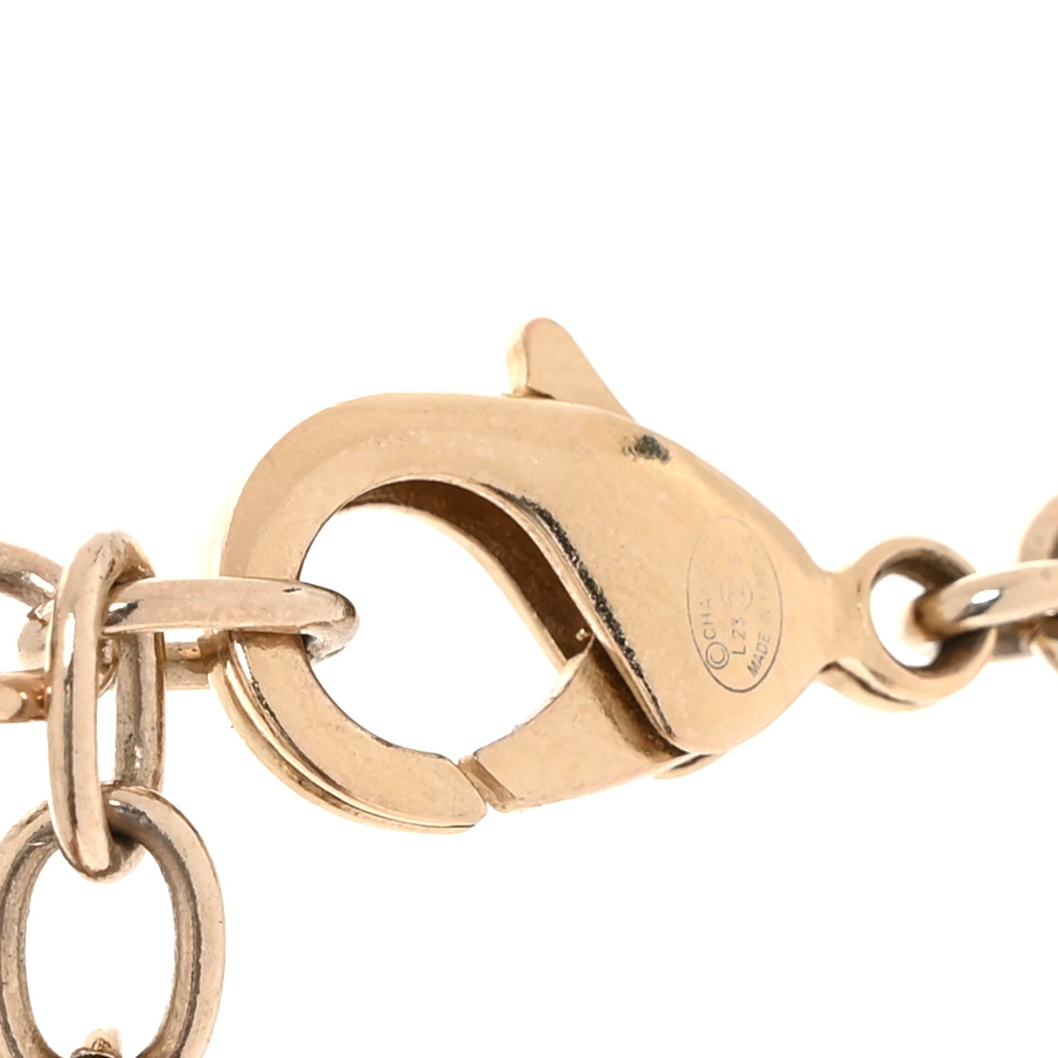 Crystal CC Chain Choker Necklace Gold