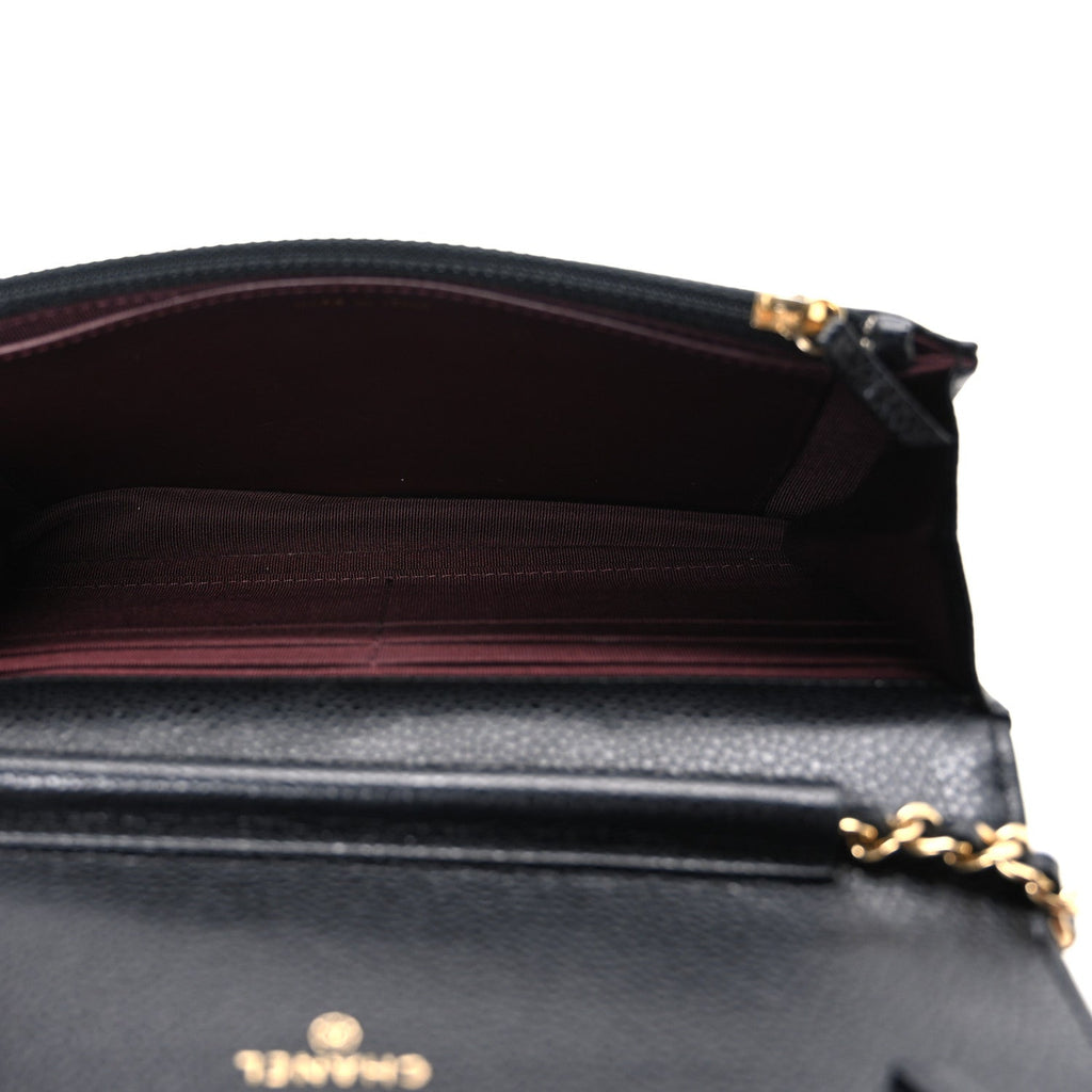 Chanel Caviar Quilted Wallet on Chain WOC Black