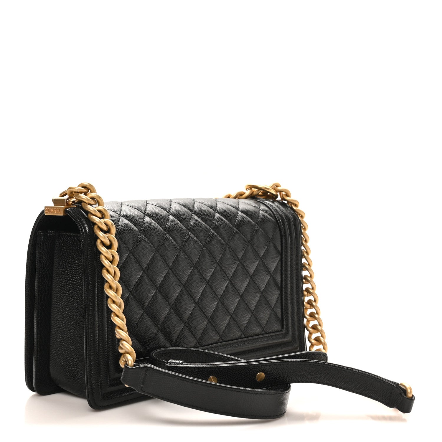 Chanel Caviar Quilted Medium Boy Flap Black