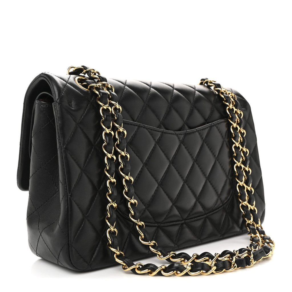 Chanel Lambskin Quilted Medium Double Flap Black