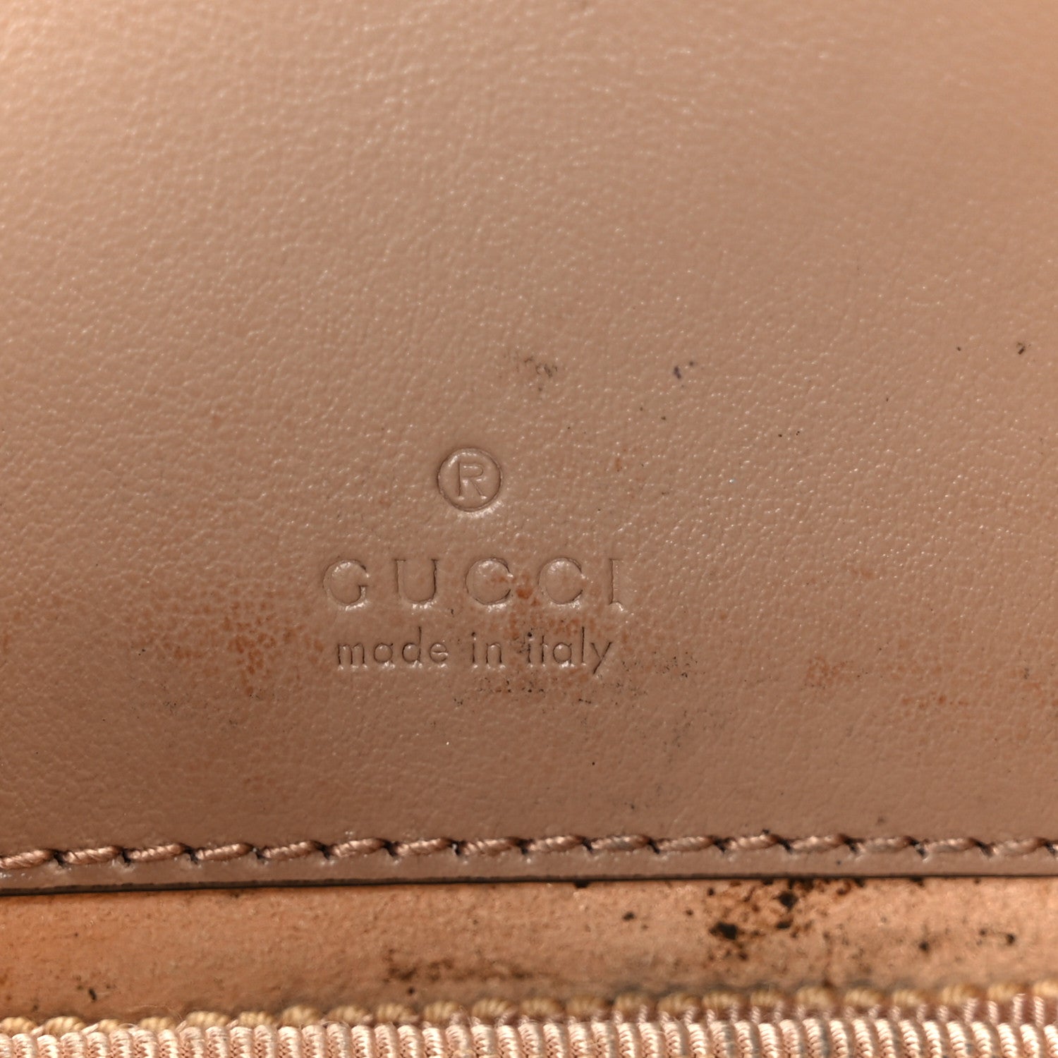 Gucci Calfskin Matelasse Mini GG Marmont Chain Crossbody Bag Porcelain Rose