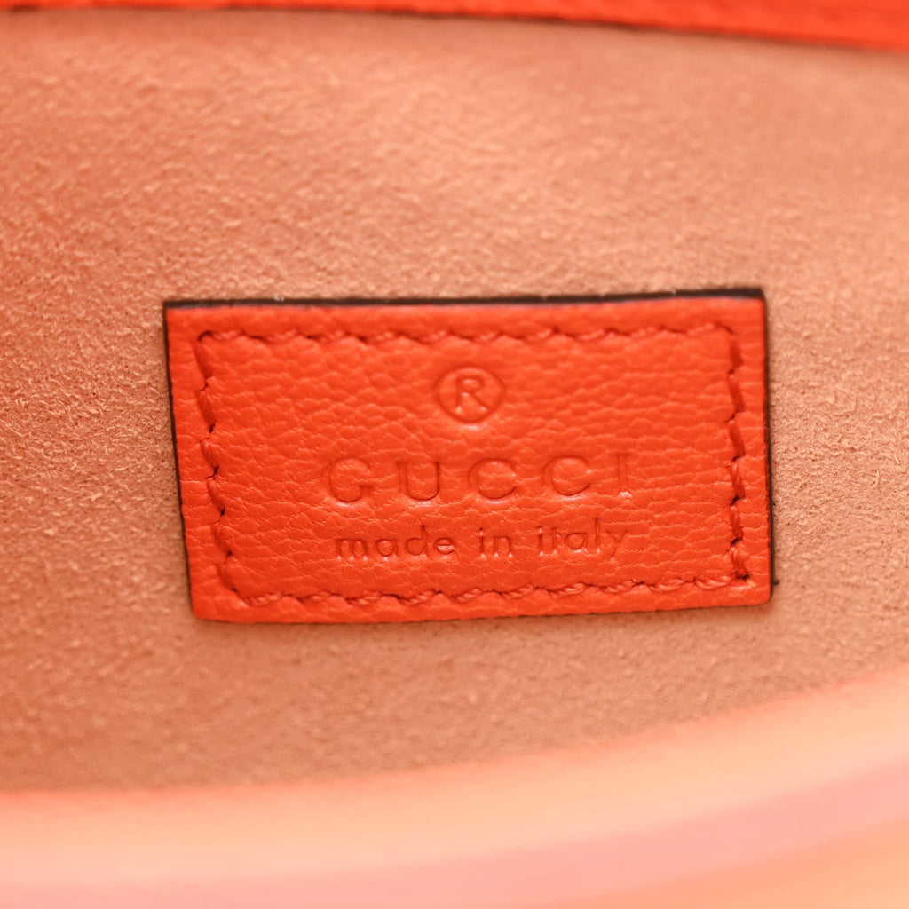 Gucci Goatskin Mini Aphrodite Shoulder Bag Orange