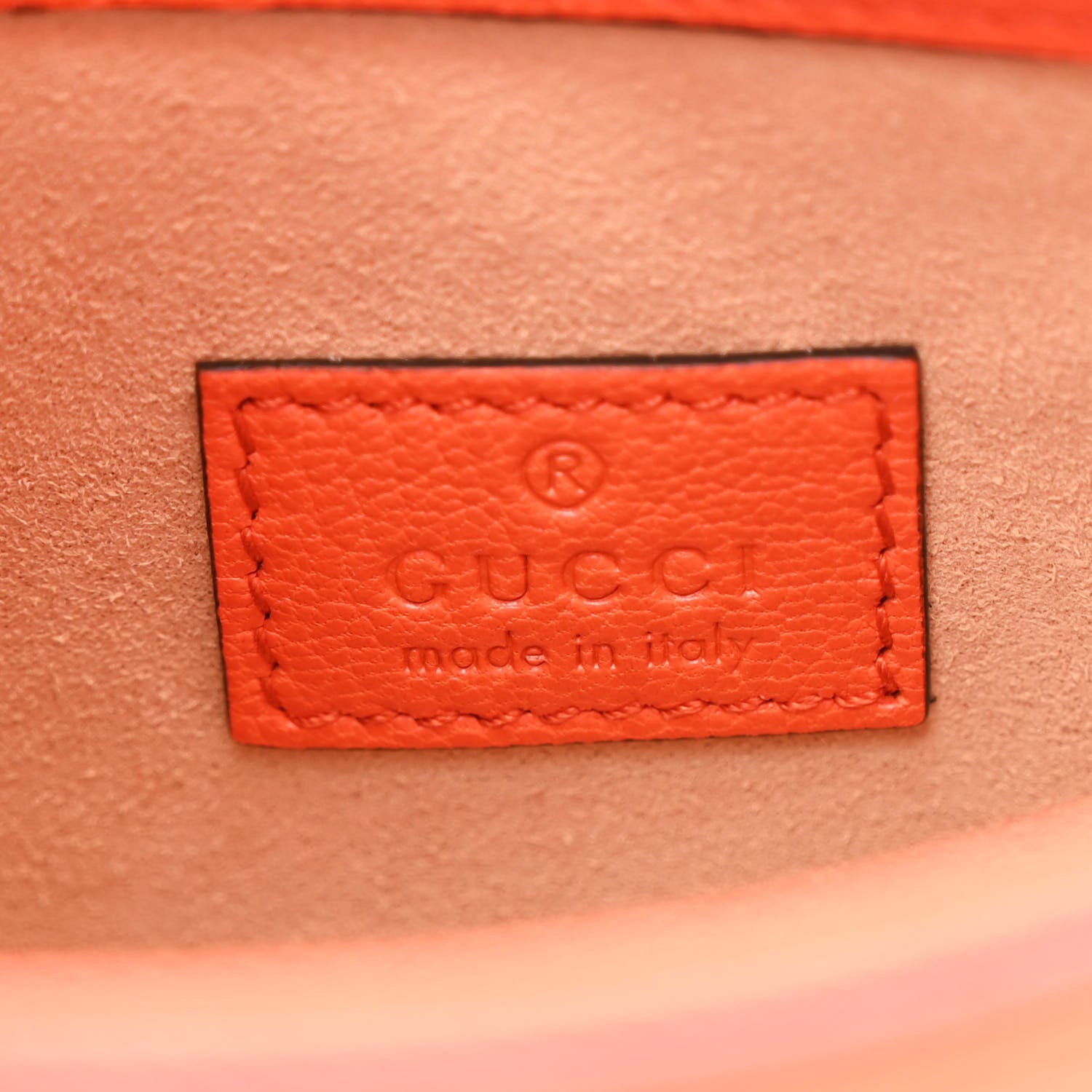 Gucci Goatskin Mini Aphrodite Shoulder Bag Orange