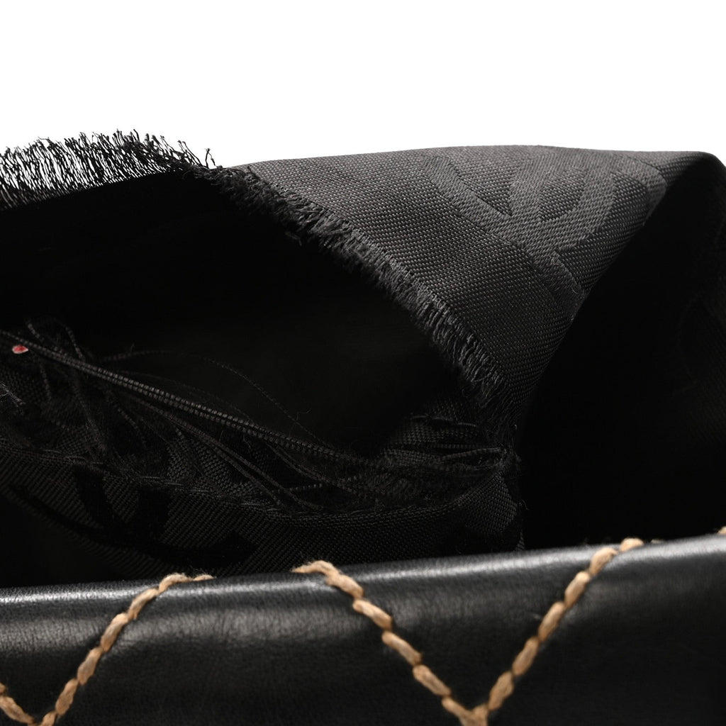 Chanel Calfskin Wild Stitch Large Tote Black