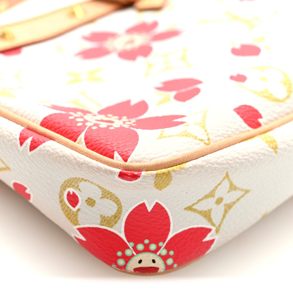 Louis Vuitton Monogram Cherry Blossom Pochette Accessories Red