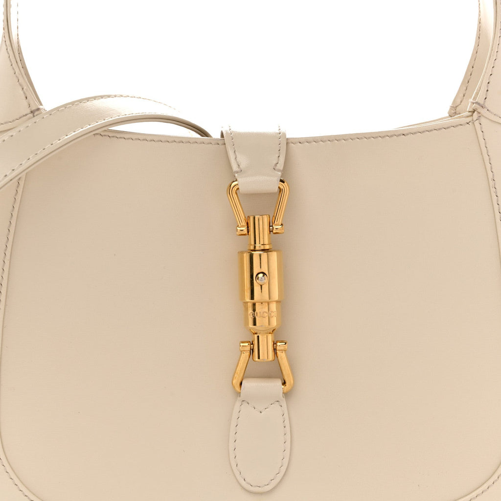Gucci Boarded Dyana Lux Calfskin Small Jackie 1961 Hobo Mystic White