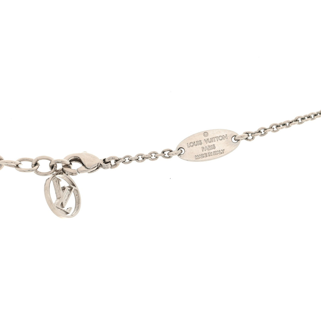 Louis Vuitton Metal Essential V Supple Necklace Silver