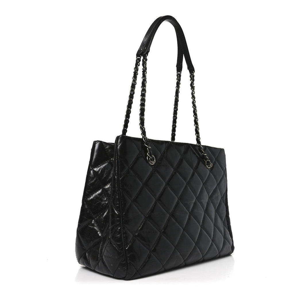 Chanel Calfskin Quilted Small Coco Soft Tote Black