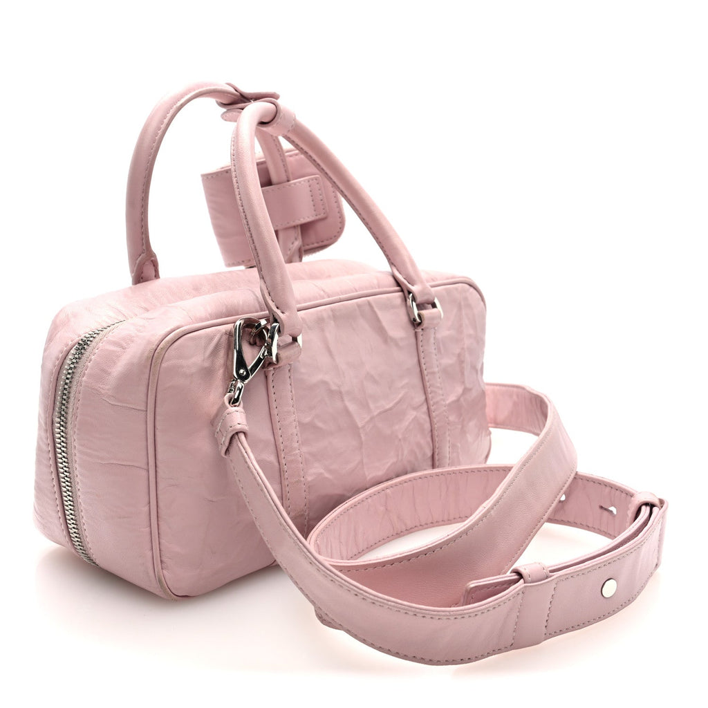 Prada Nappa Antique Small Re-Edition 2001 Two Handle Crossbody Bag Alabastro