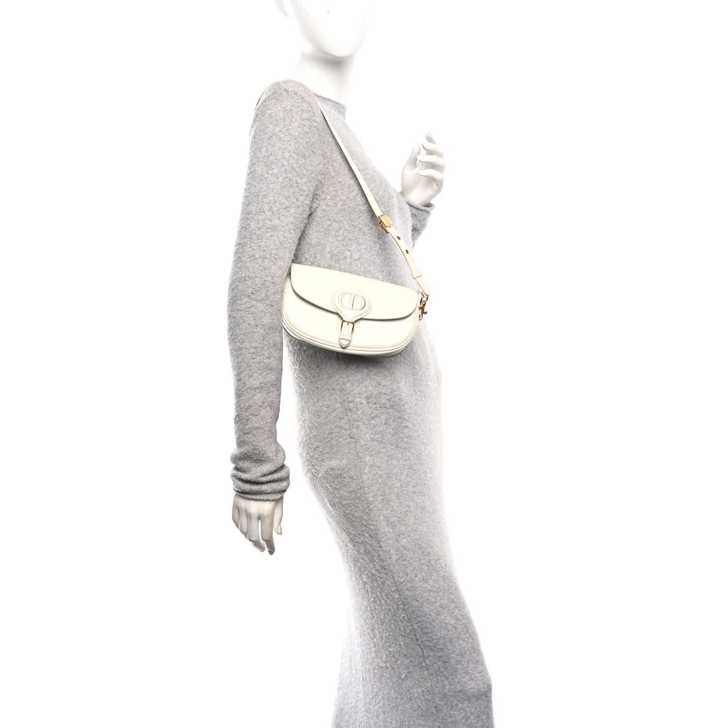 Christian Dior Box Calfskin East West Bobby Bag Latte