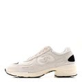 Mixed Fibers Suede Shiny Calfskin Womens CC Sneakers 39 White