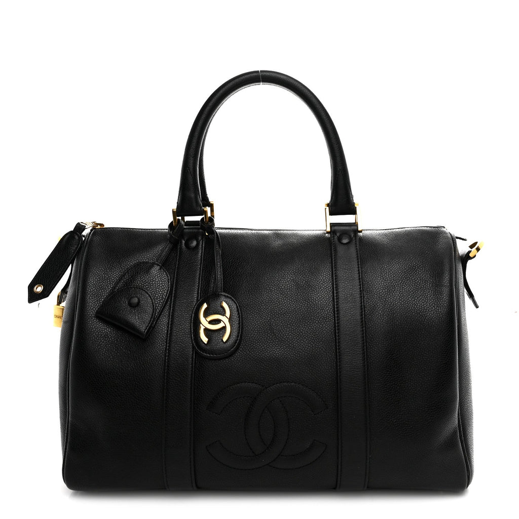 Chanel Caviar Timeless CC Duffel Bag Black