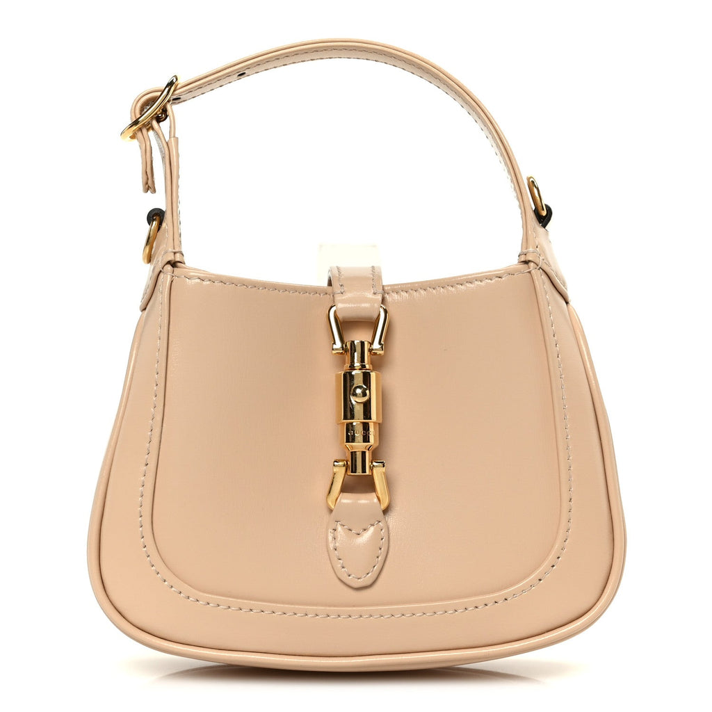 Gucci Boarded Dyana Lux Calfskin Nano Jackie 1961 Hobo Souffle Rose