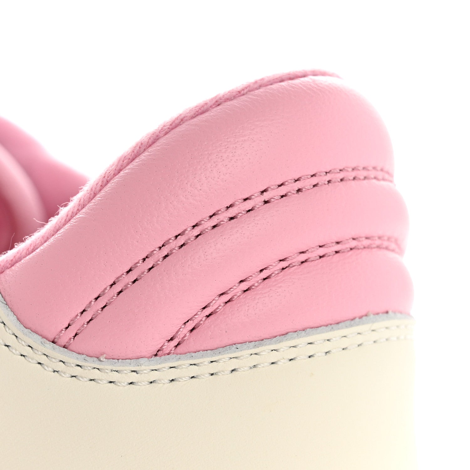 Gucci Dali Soft Calfskin Womens Mac80 Sneakers 38.5 Off White Grey Sky Light Rose