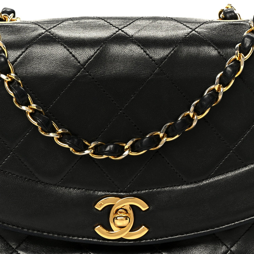 Chanel Lambskin Quilted Small Single Flap Black