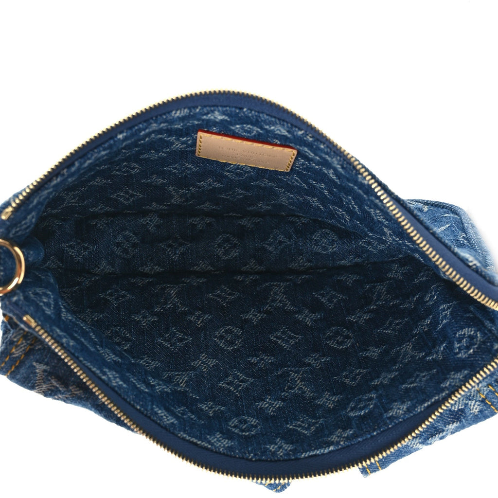 Louis Vuitton Monogram Pochette Accessories Cargo  Blue Denim