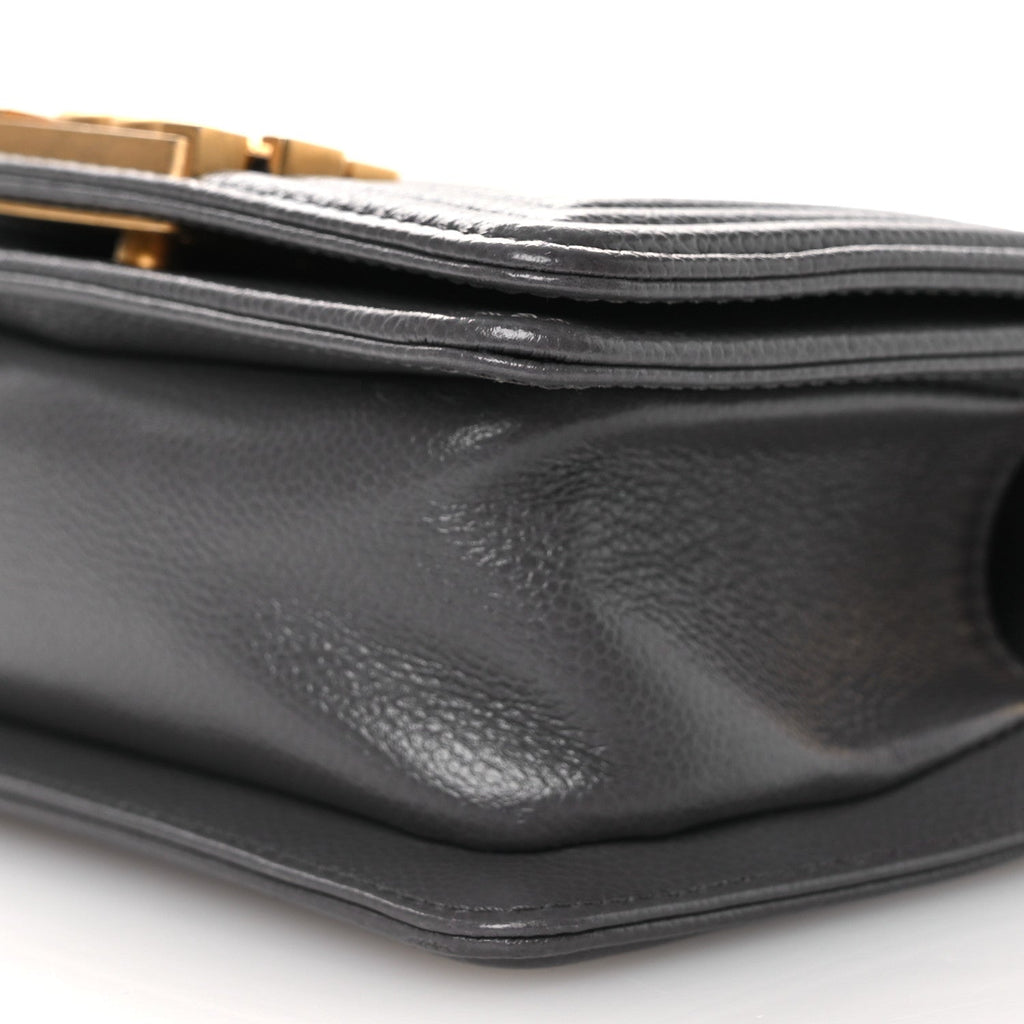 Chanel Caviar Quilted Mini Boy Flap Dark Grey