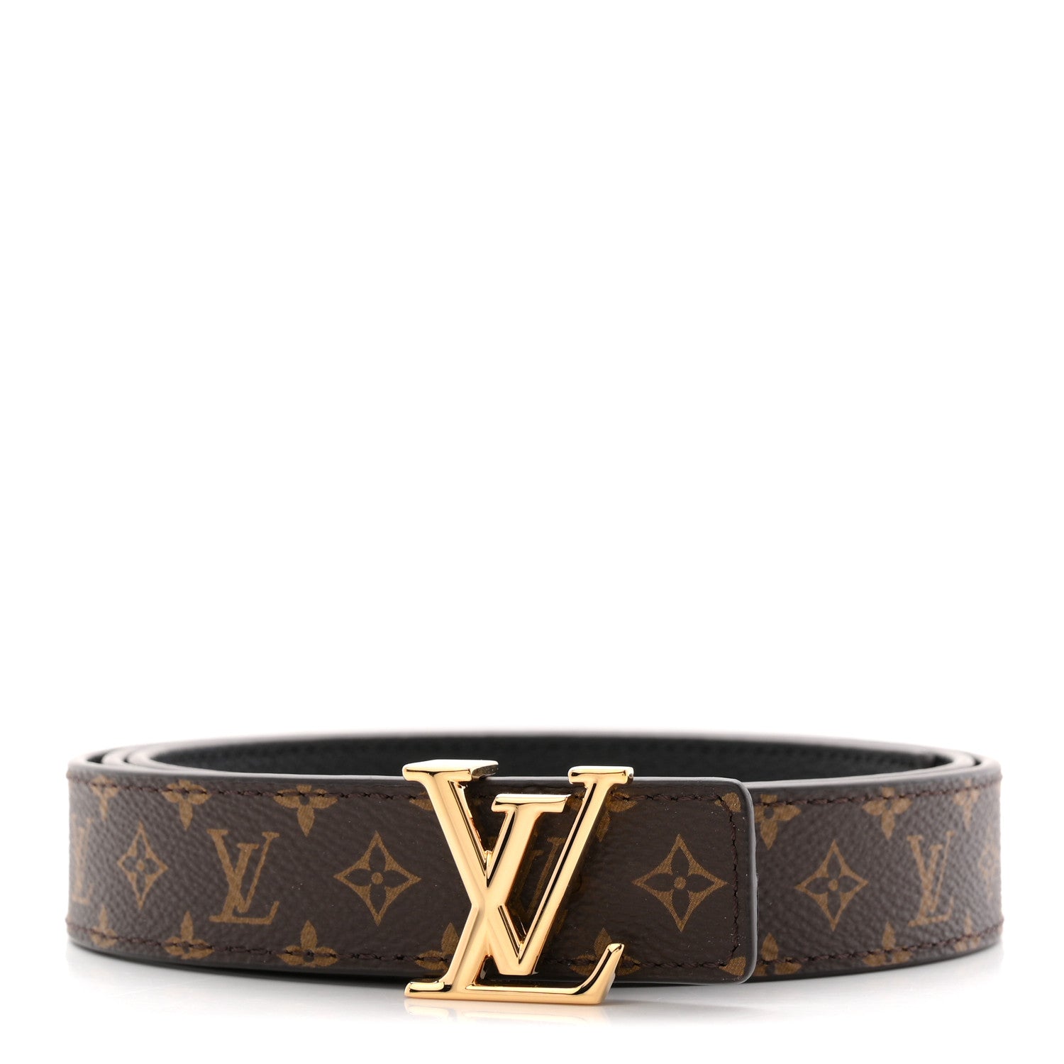 Louis Vuitton Calfskin Monogram 25mm LV Iconic Reversible Belt 95 38 Black