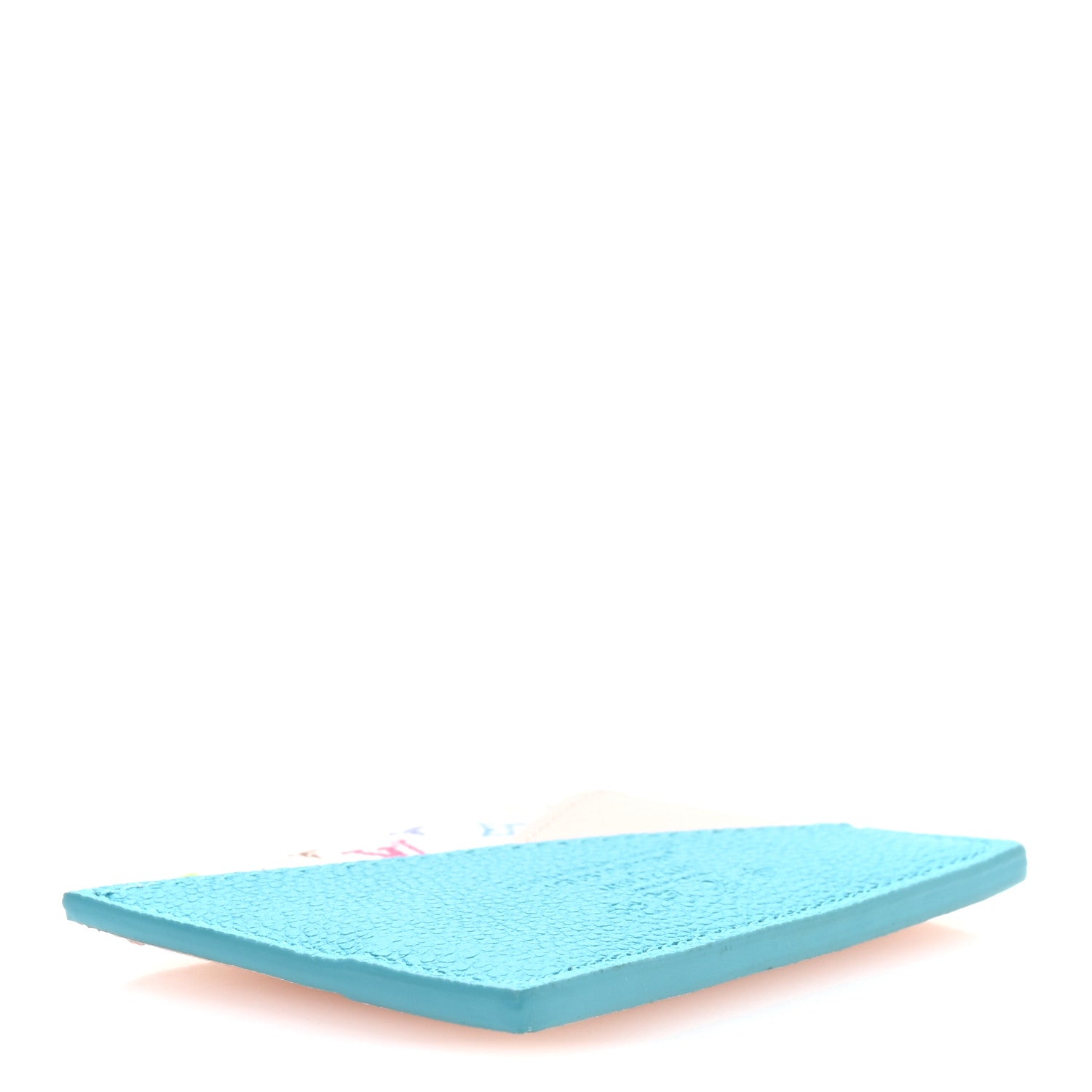 Louis Vuitton LV X TM Monogram Multicolor Criss-Cross Card Holder Kabira Blue Rose
