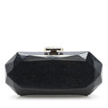 Chanel Glitter Vinyl Crystal Clutch Black