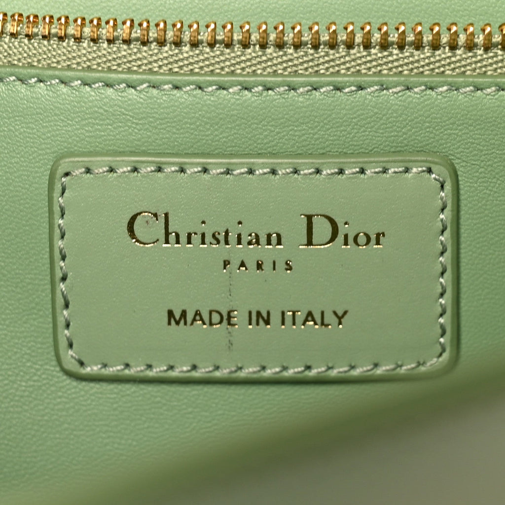 Christian Dior Smooth Calfskin 30 Montaigne Flap Bag Mint Green