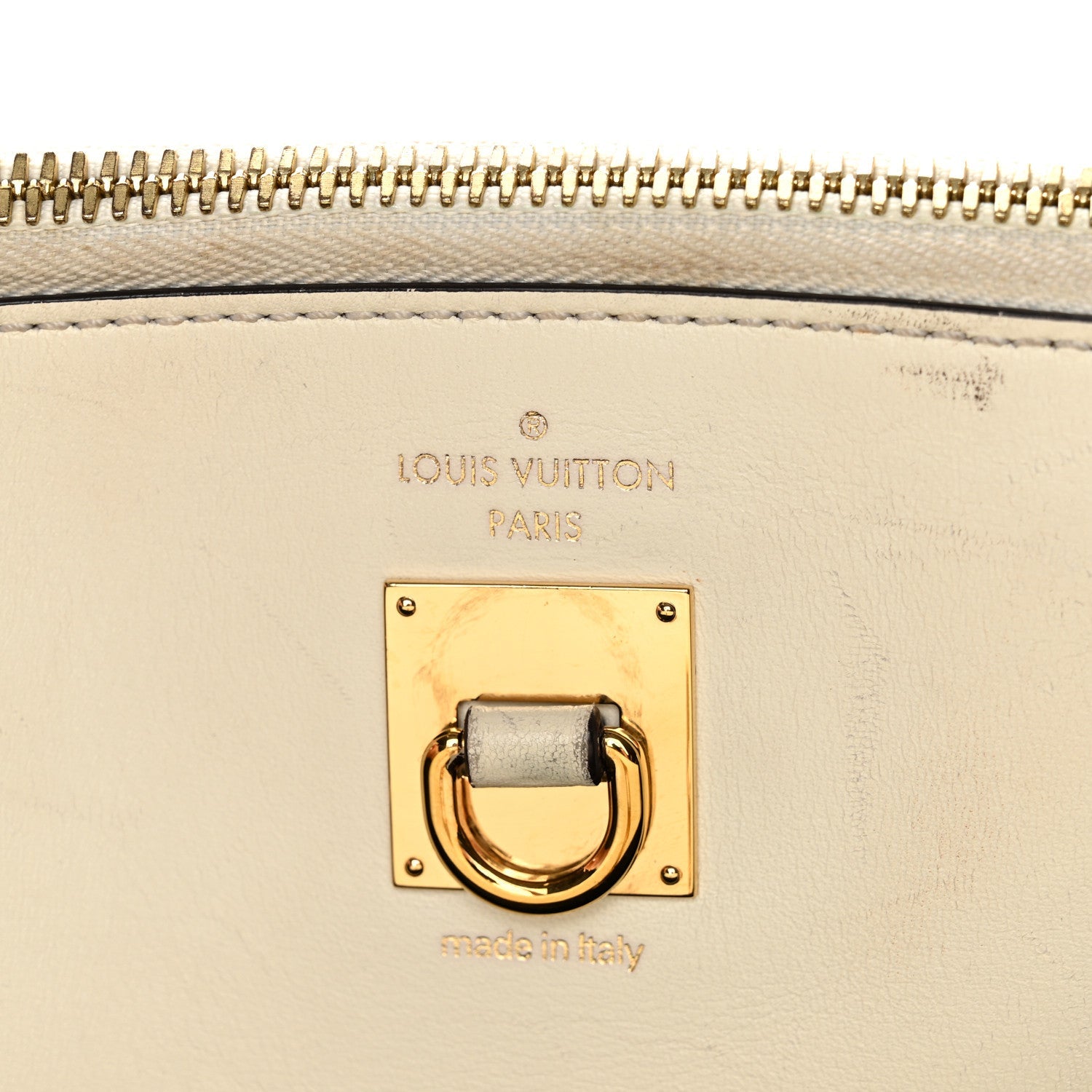 Louis Vuitton Taurillon City Steamer MM Creme Beige Black
