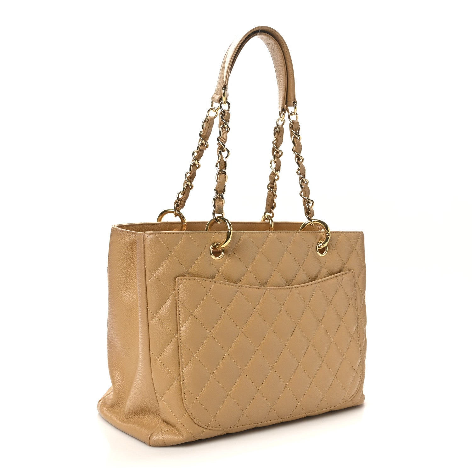Chanel Caviar Quilted Grand Shopping Tote GST Beige