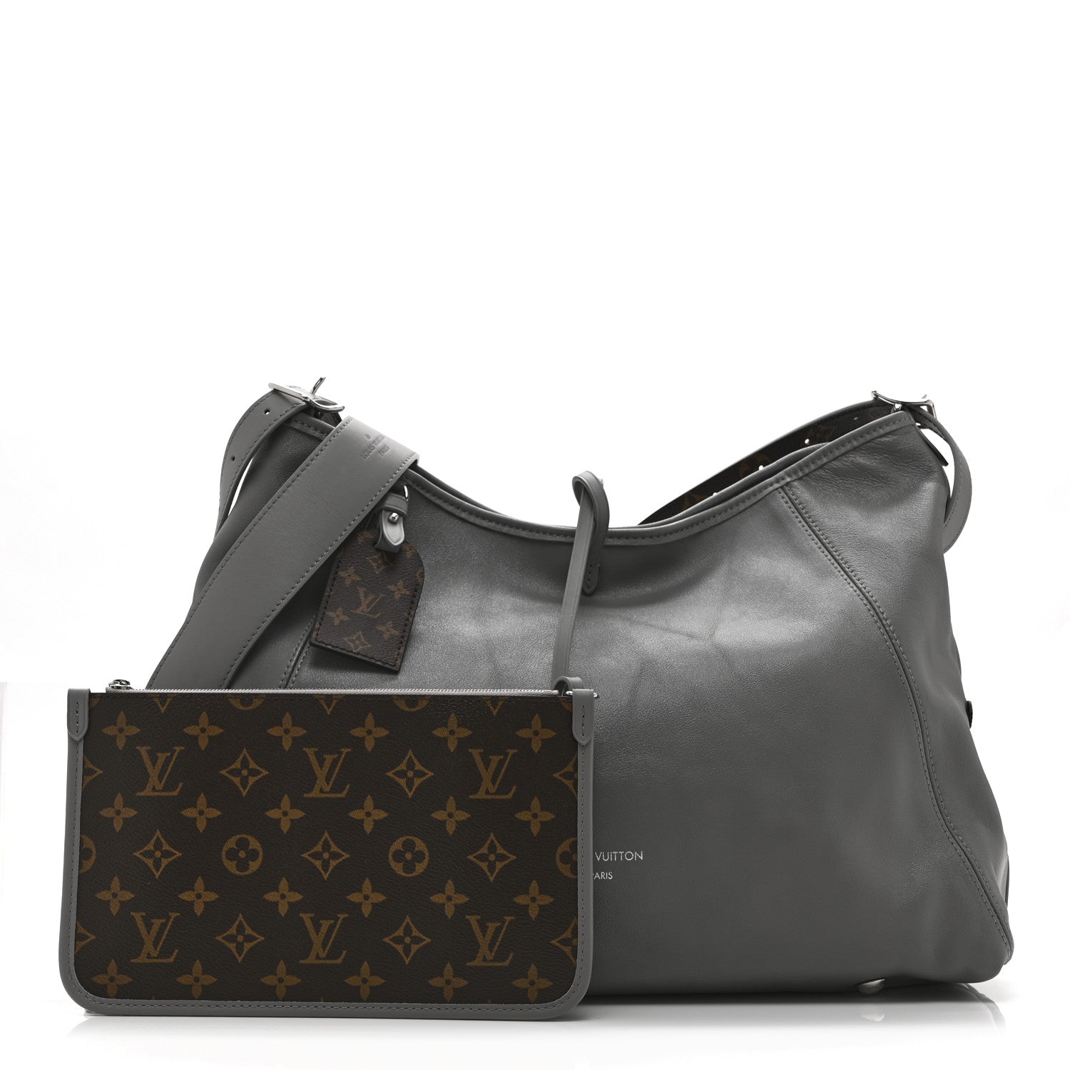 Louis Vuitton Lambskin Carryall MM Trianon Gray