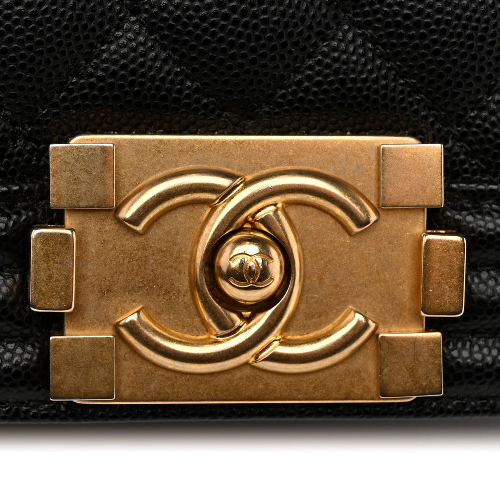 Chanel Caviar Quilted Medium Boy Flap Black