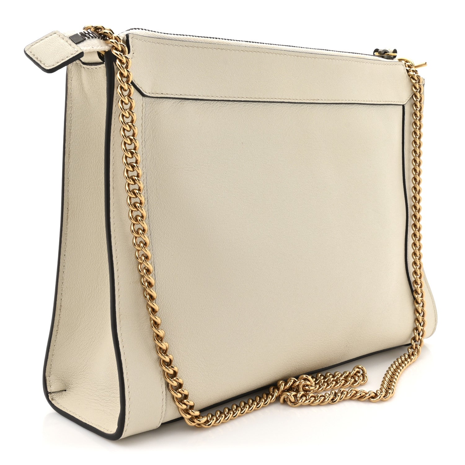 Gucci New Sakai Calfskin Lux Dahlia Chain Shoulder Bag Mystic White