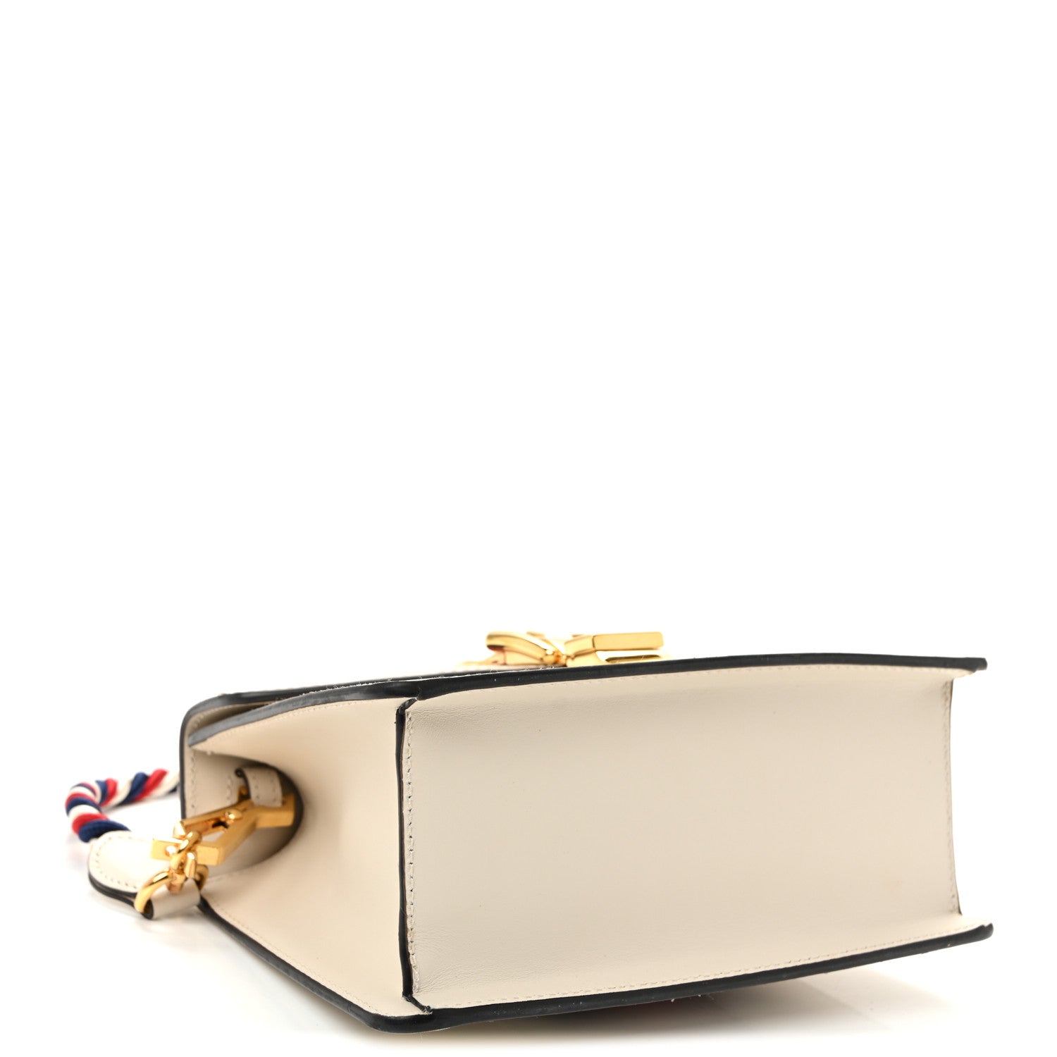 Gucci Calfskin Mini Sylvie Top Handle Bag White