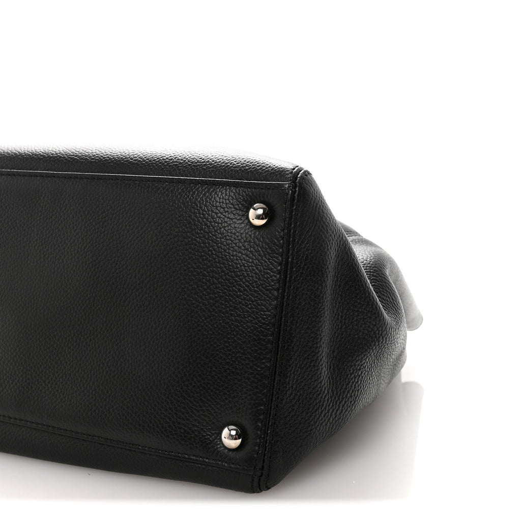 Chanel Calfskin Cerf Executive Shopper Tote Black