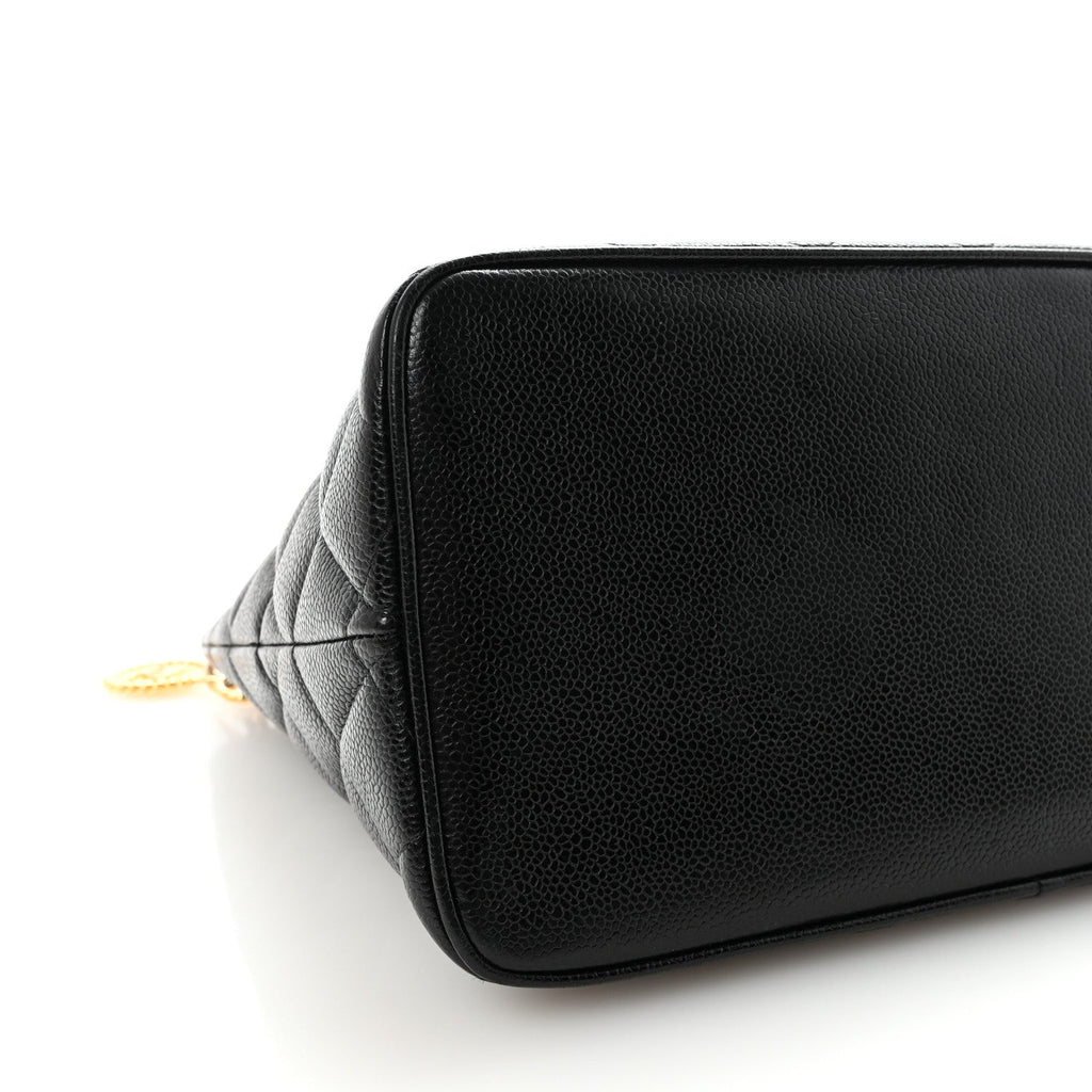 Chanel Caviar Quilted Medallion Tote Black