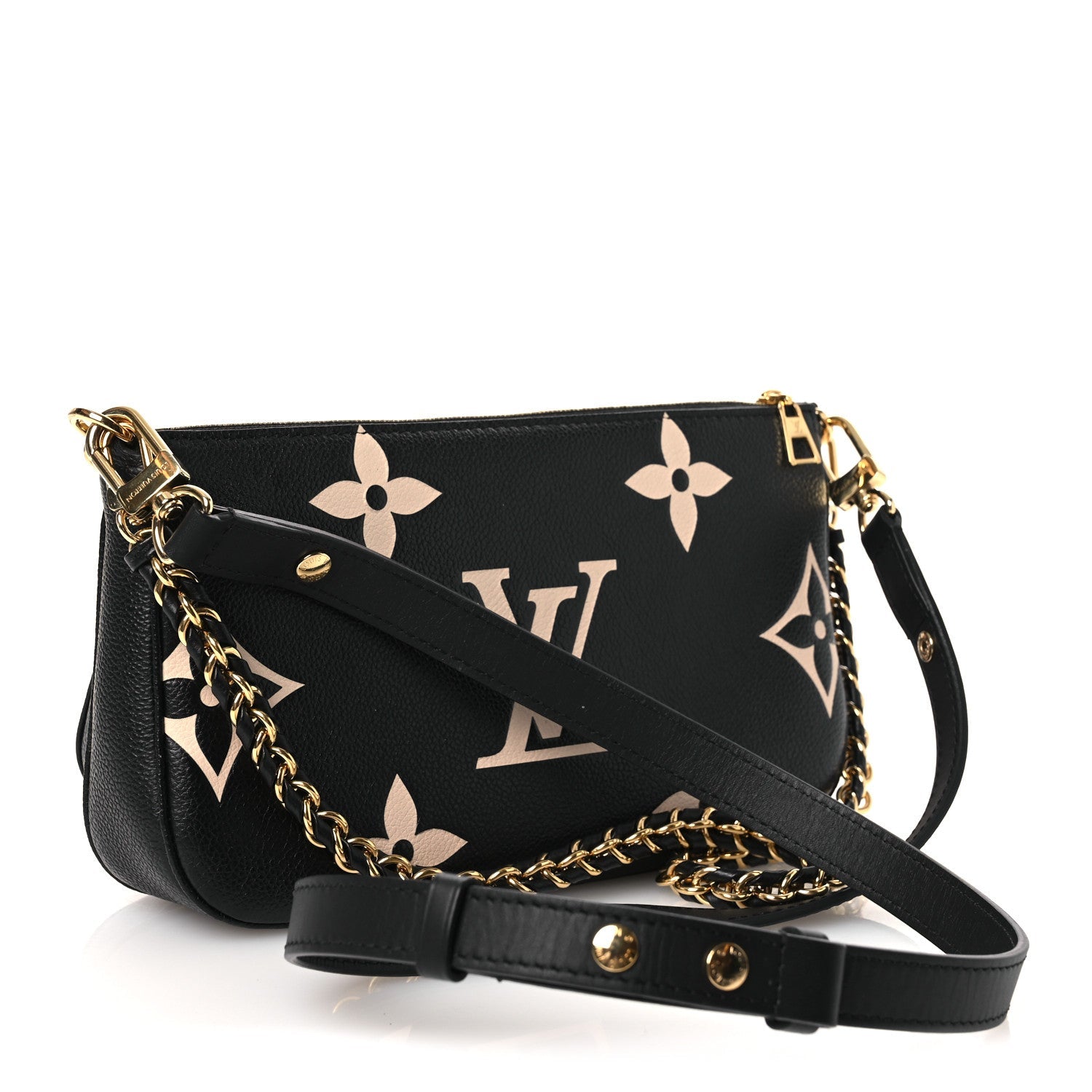 Louis Vuitton Empreinte Monogram Giant Multi Pochette Accessories Black Beige