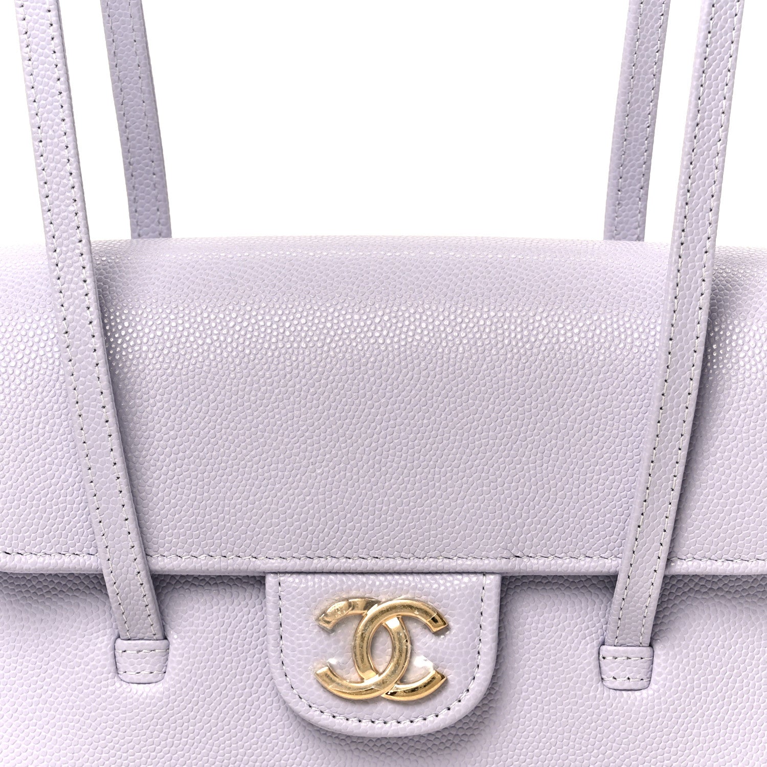 Chanel Shiny Caviar Mini Preppy Coco Shoulder Bag Purple
