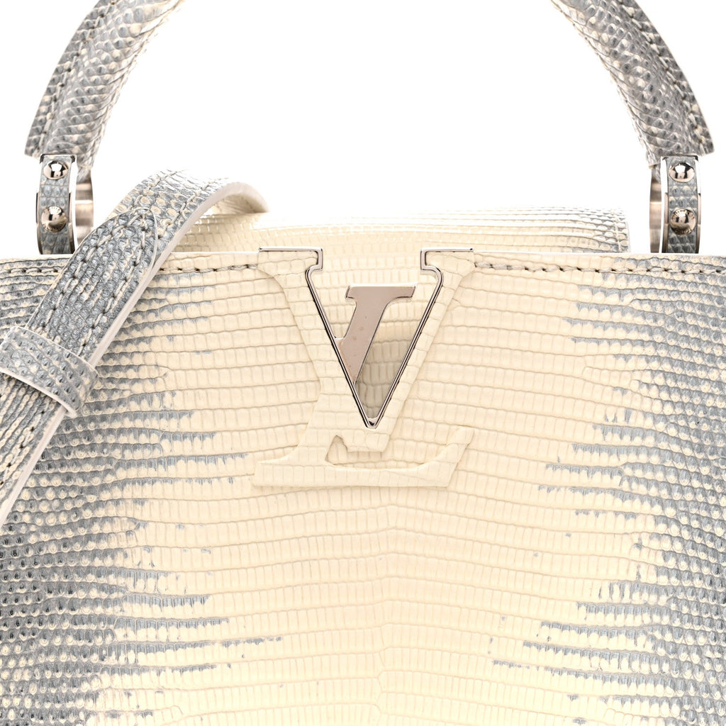 Louis Vuitton Lizard Capucines Mini White