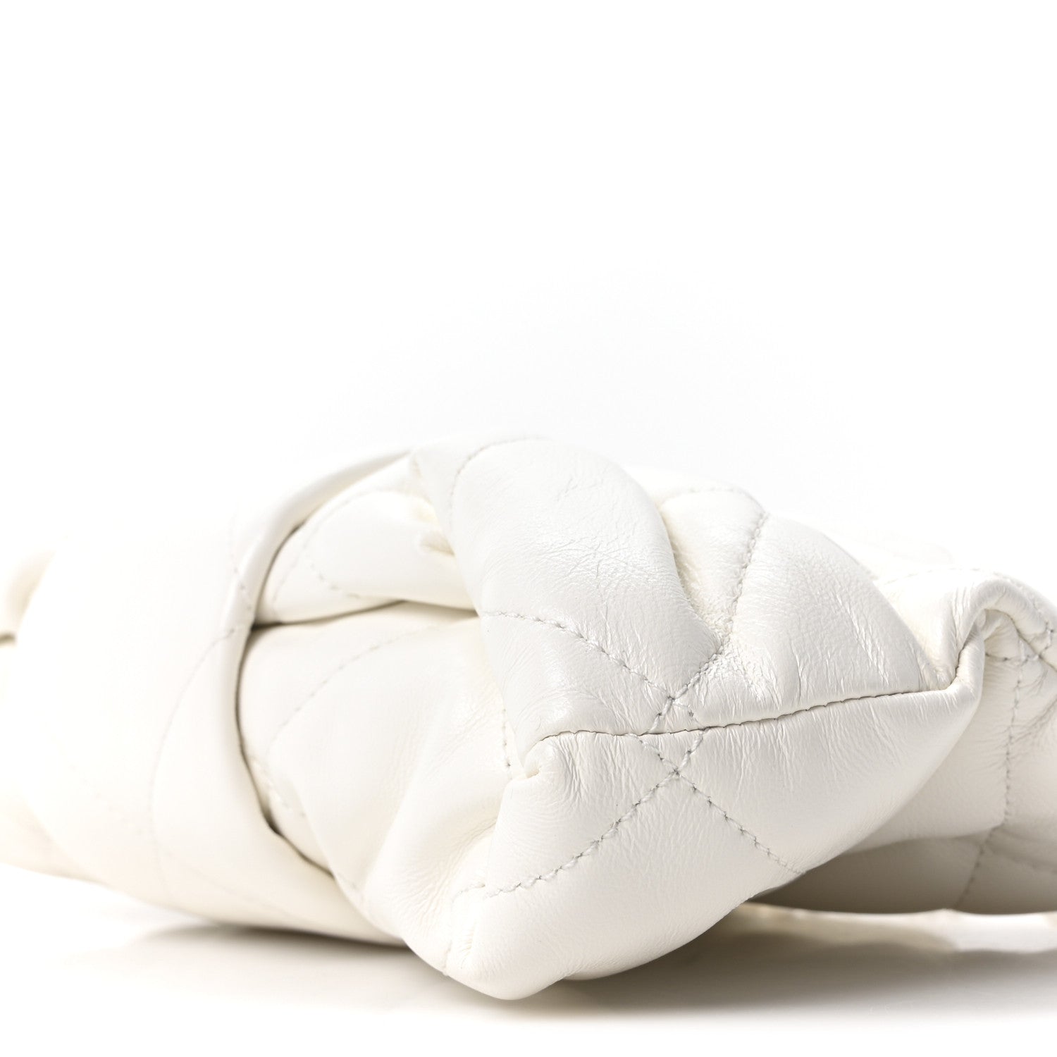 Chanel Lambskin Quilted Mini Bow Bag White