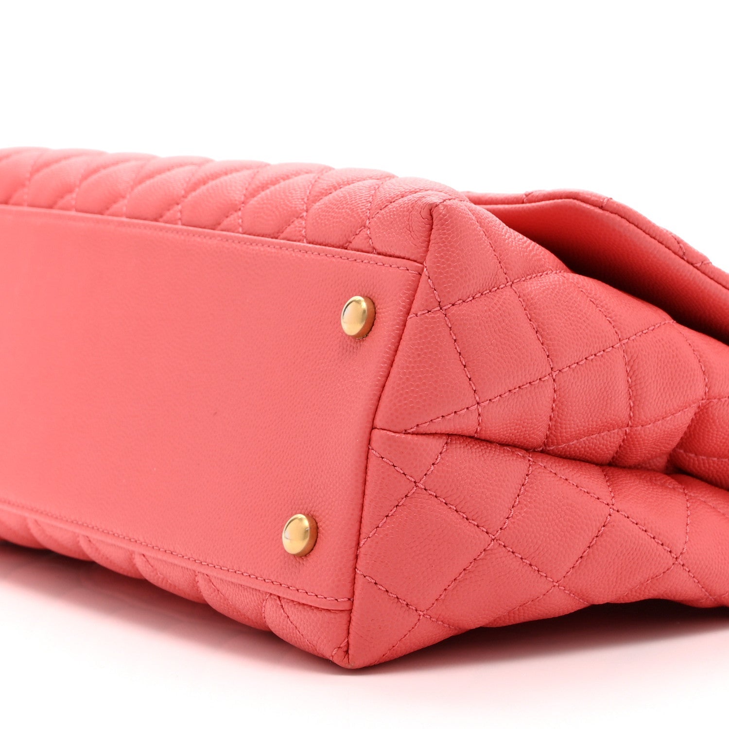 Chanel Caviar Quilted Small Coco Handle Flap Pink
