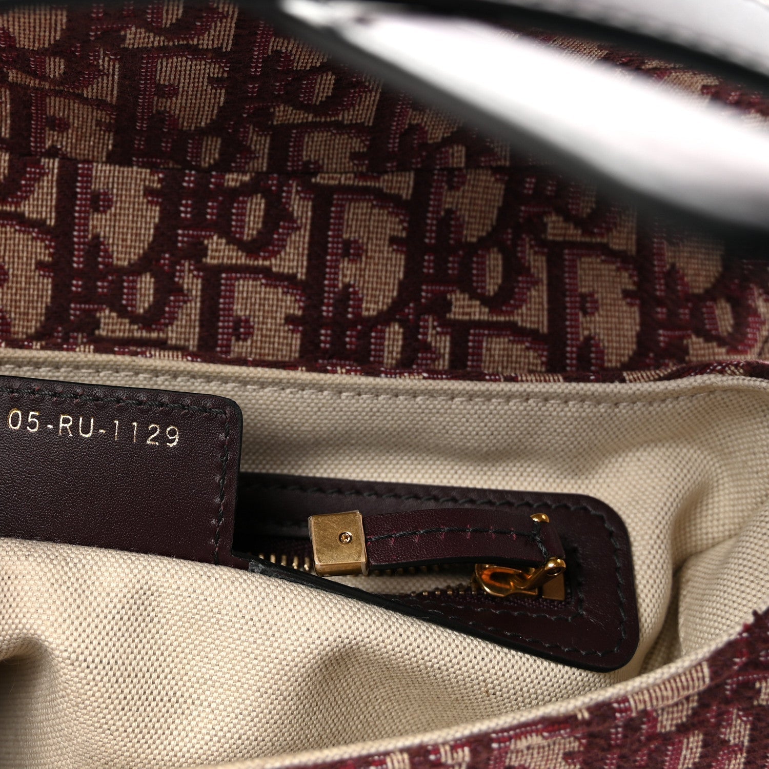 Christian Dior Oblique Saddle Bag Burgundy