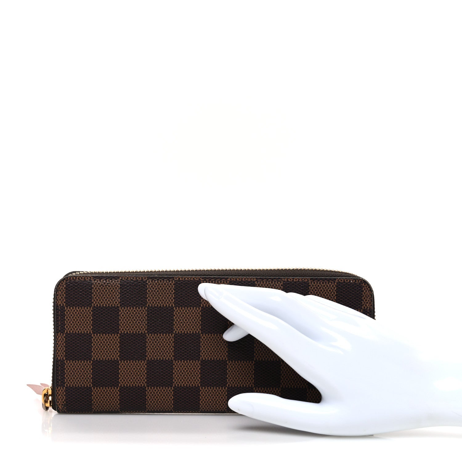 Louis Vuitton Damier Ebene Clemence Wallet Rose Ballerine