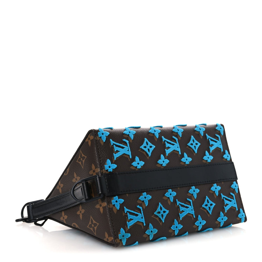 Louis Vuitton Monogram Tuffetage Triangle Messenger Turquoise