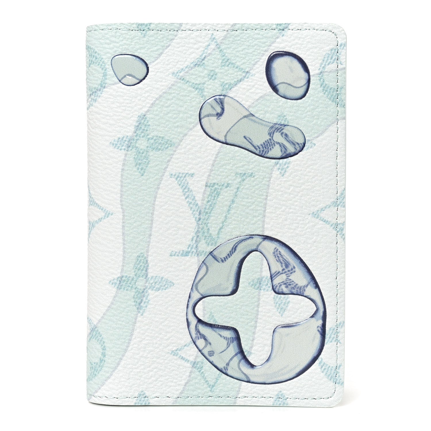 Louis Vuitton Monogram Aquagarden Pocket Organizer NM Crystal Blue