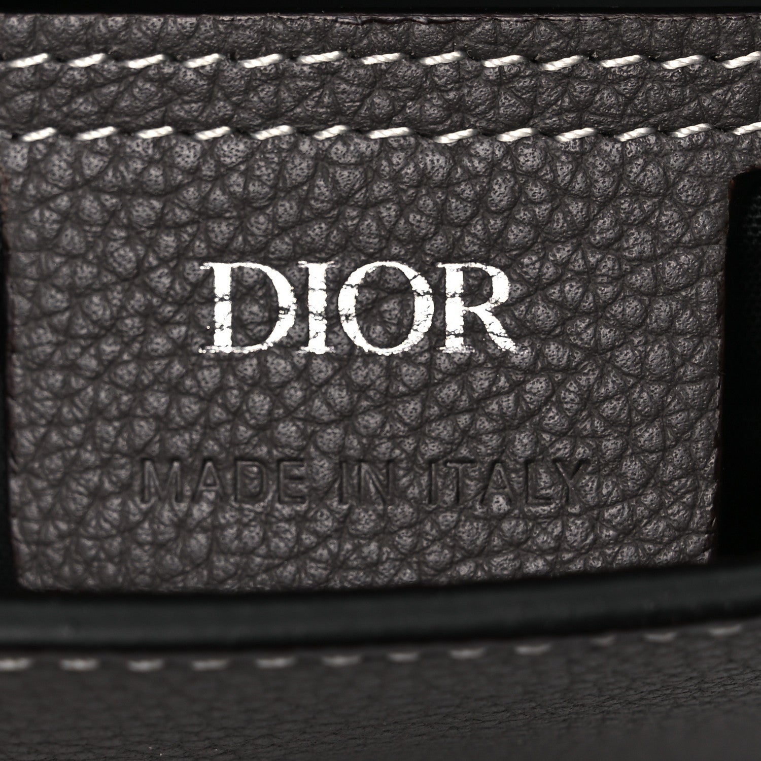 Christian Dior Grained Calfskin Maxi Gallop Sling Bag Grey