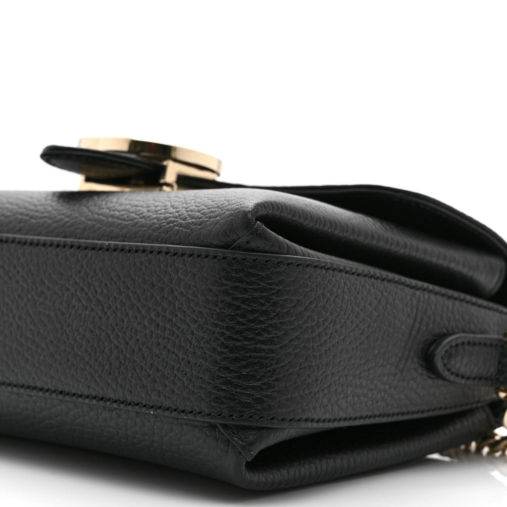 Gucci Dollar Calfskin Interlocking G Crossbody Bag Black