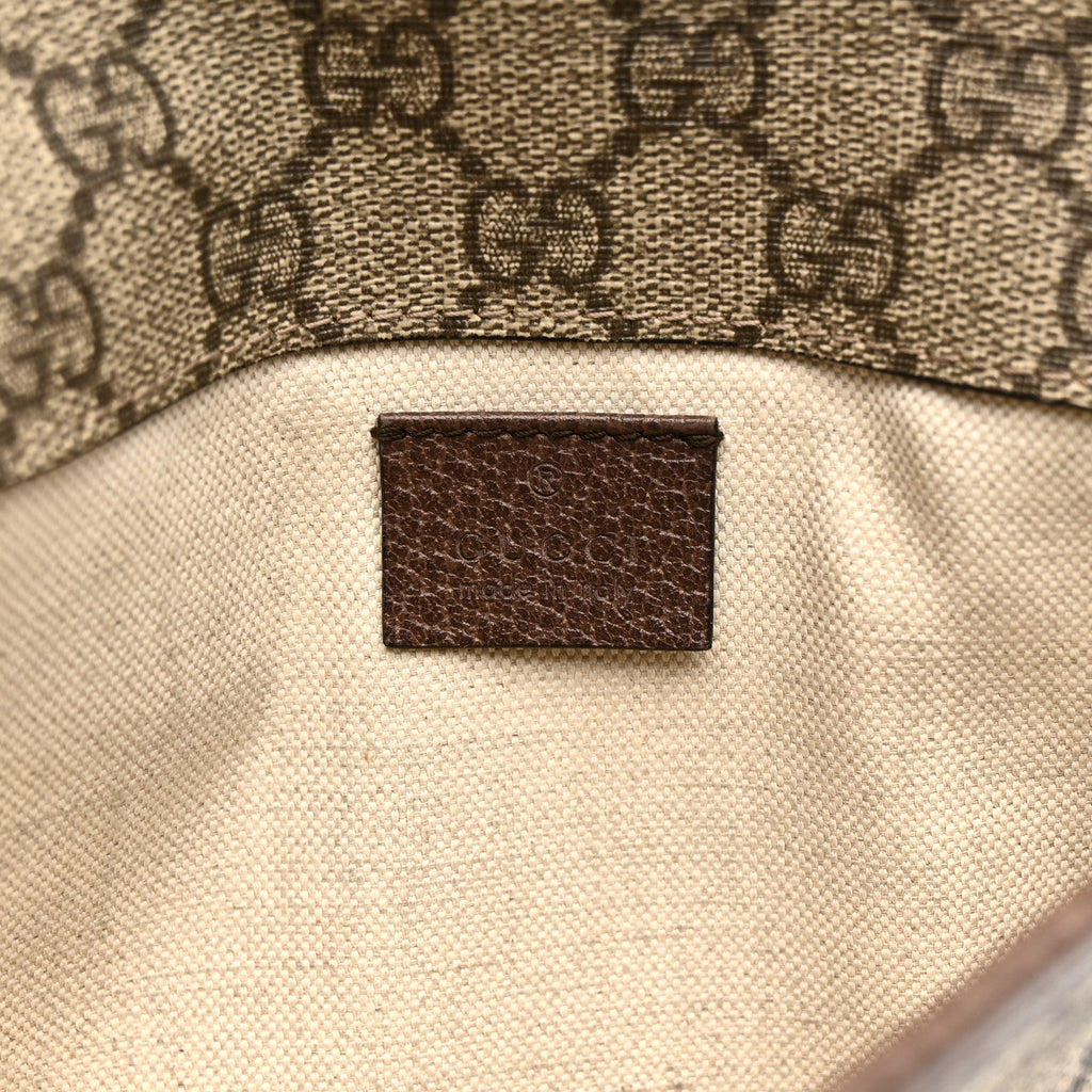 Gucci GG Supreme Monogram Neo Vintage Web Belt Bag Brown