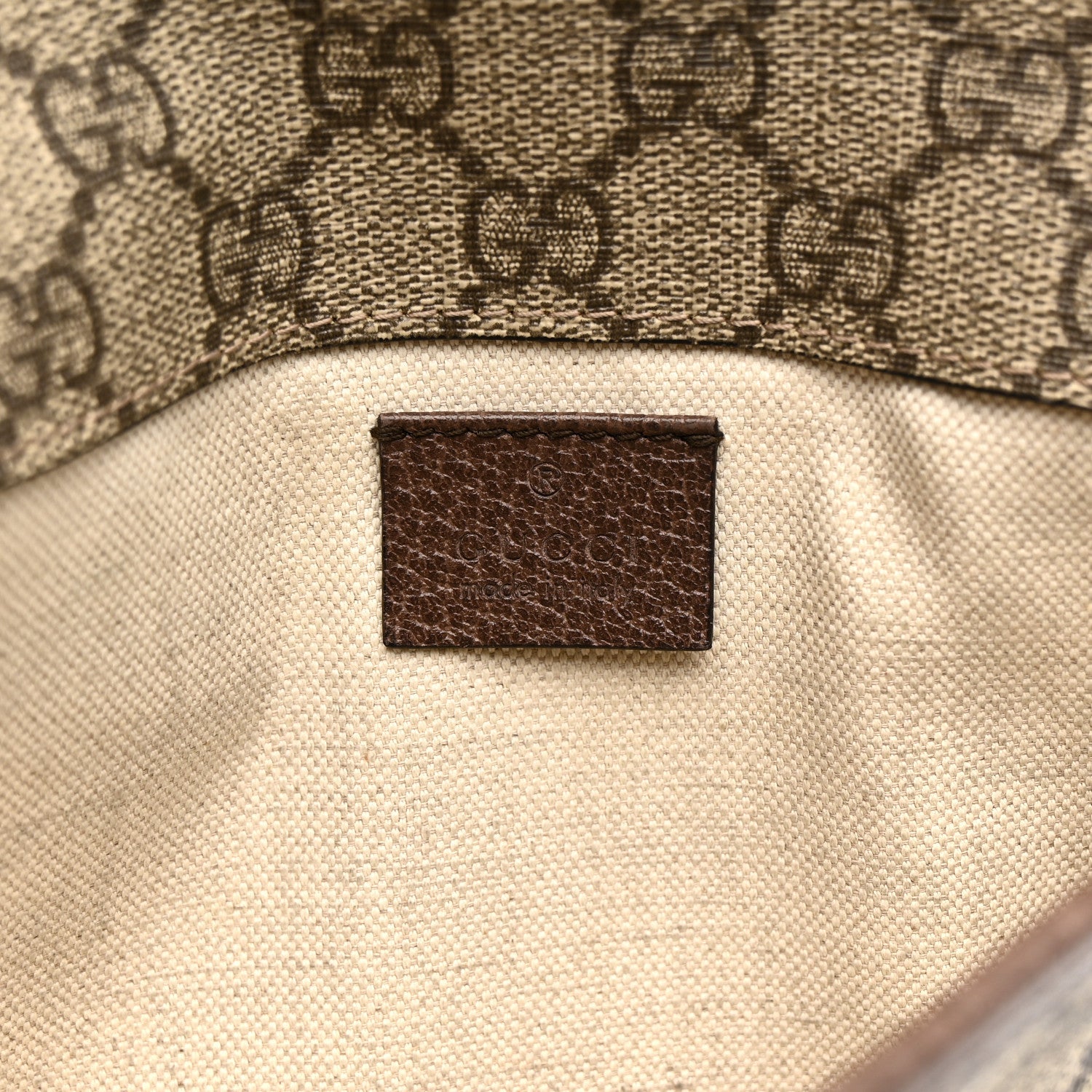 Gucci GG Supreme Monogram Neo Vintage Web Belt Bag Brown
