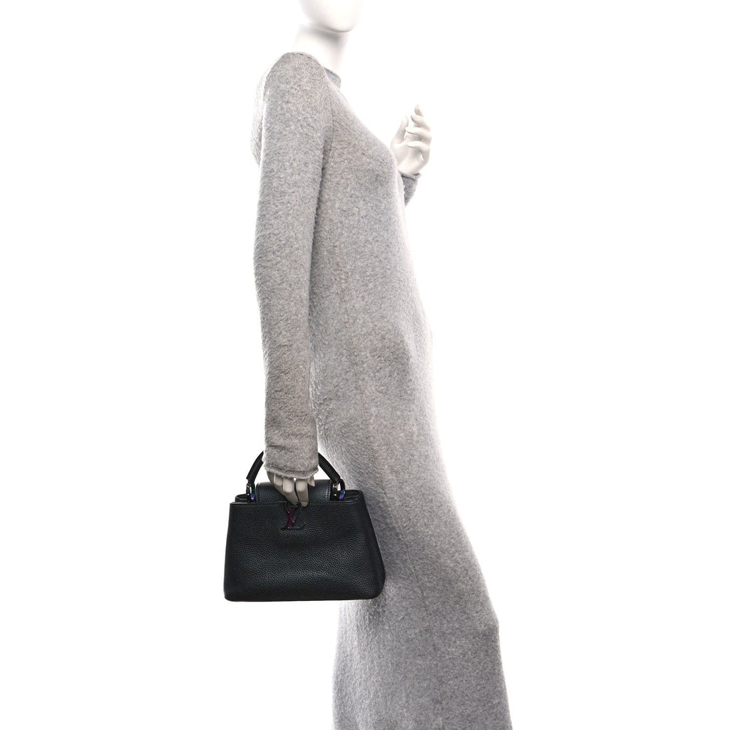Louis Vuitton Taurillon Capucines BB Scarabeo Iridescent Black