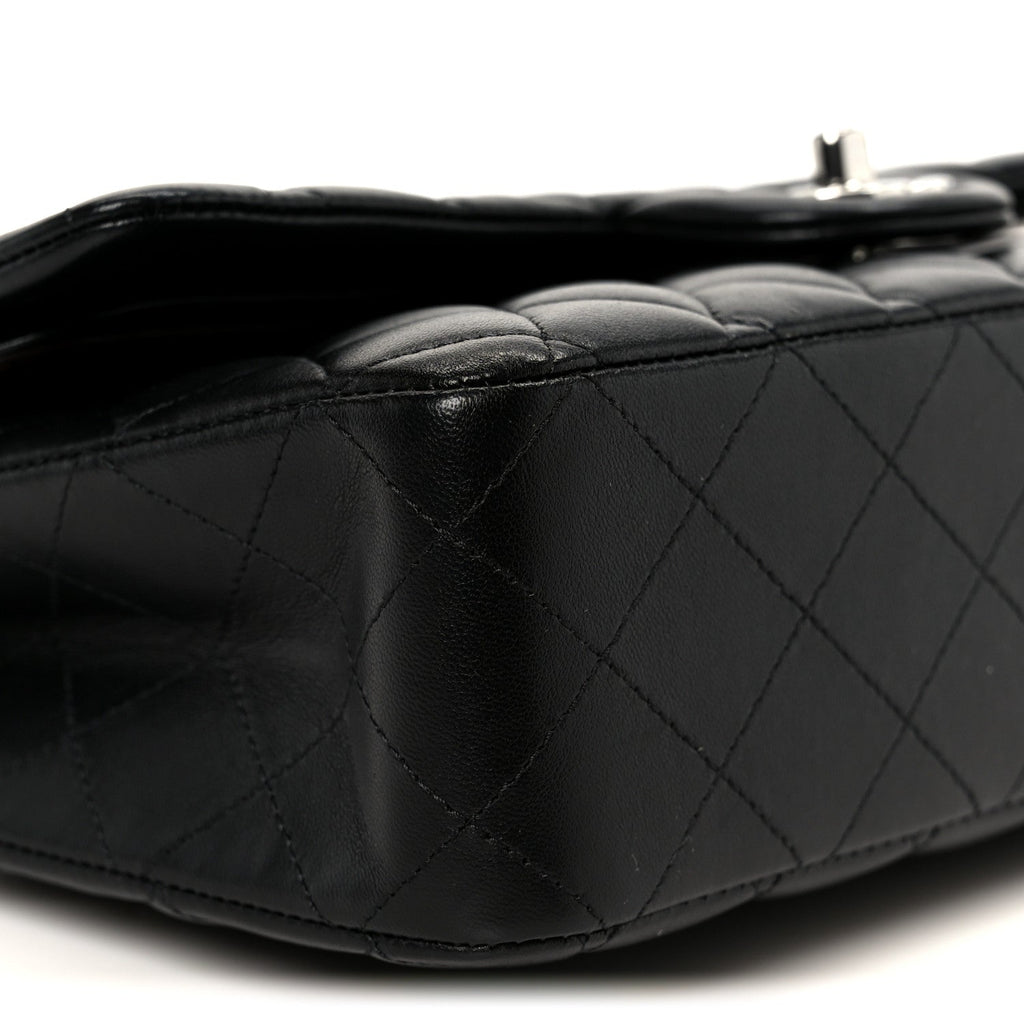 Chanel Lambskin Quilted Medium Double Flap Black