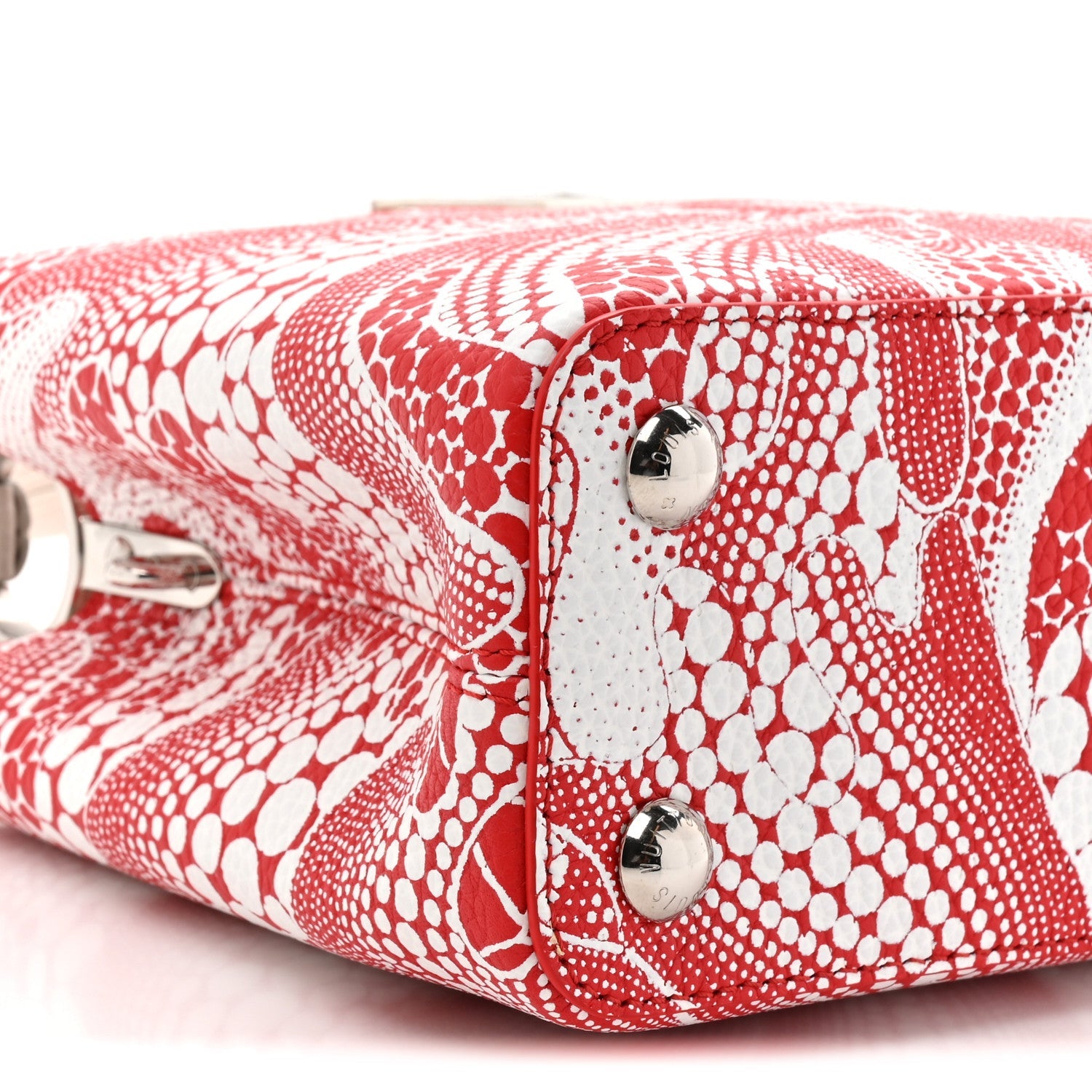 Louis Vuitton LV X YK Taurillon Psychedelic Flower Capucines BB Rouge