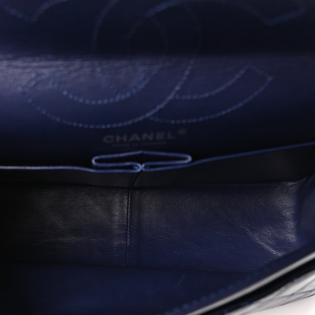 Chanel Aged Calfskin Quilted 2.55 Reissue 226 Flap Dark Blue